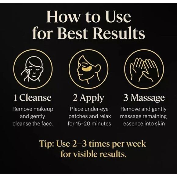 Aavini Collagen Revitalizing Gold Eye Mask (20 Pairs) - Dark circler eye paches - Picture 8 of 12